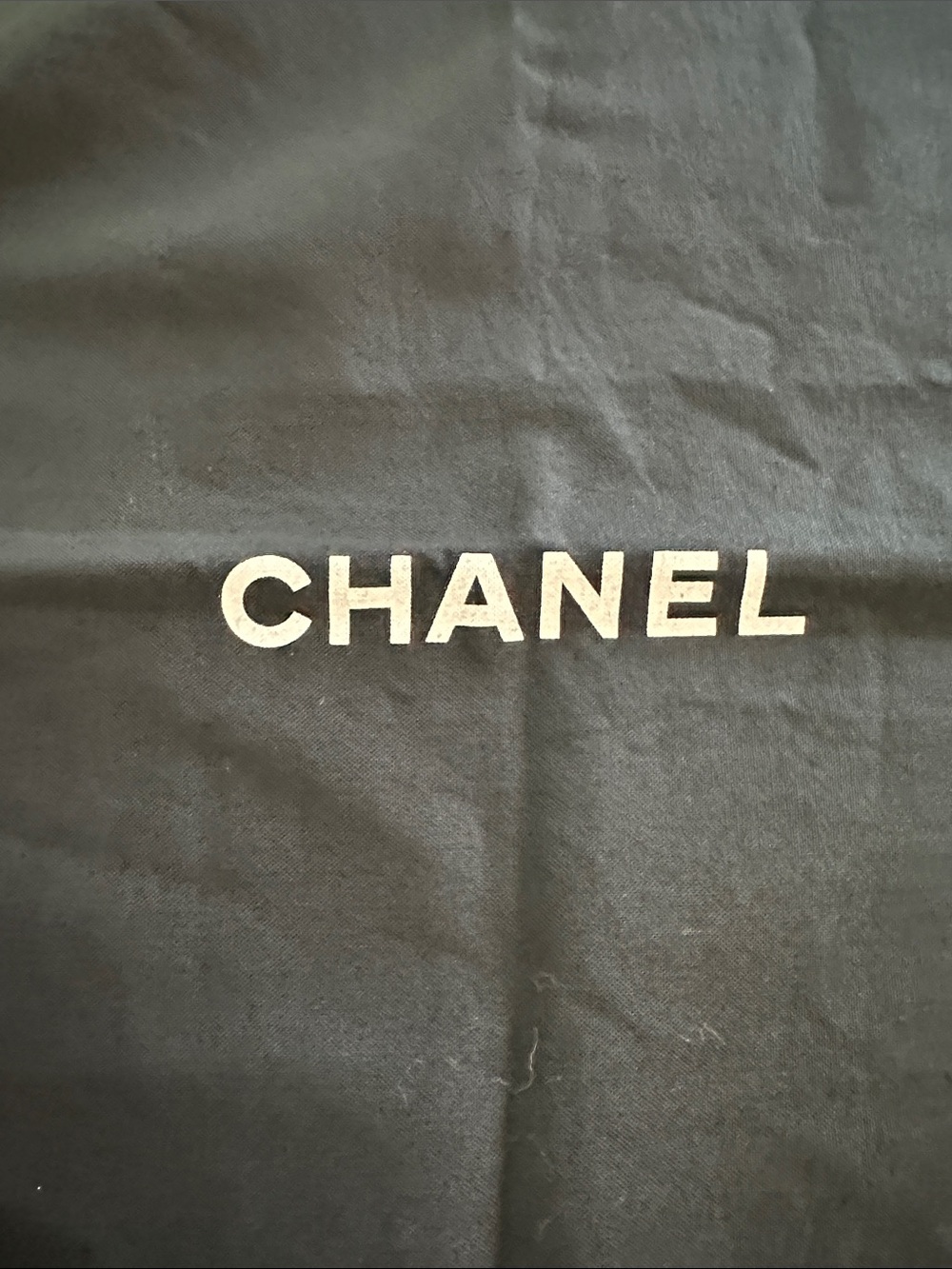 CHANEL Black Cotton Drawstring Skirt Dust Bag - Picture 3 of 4